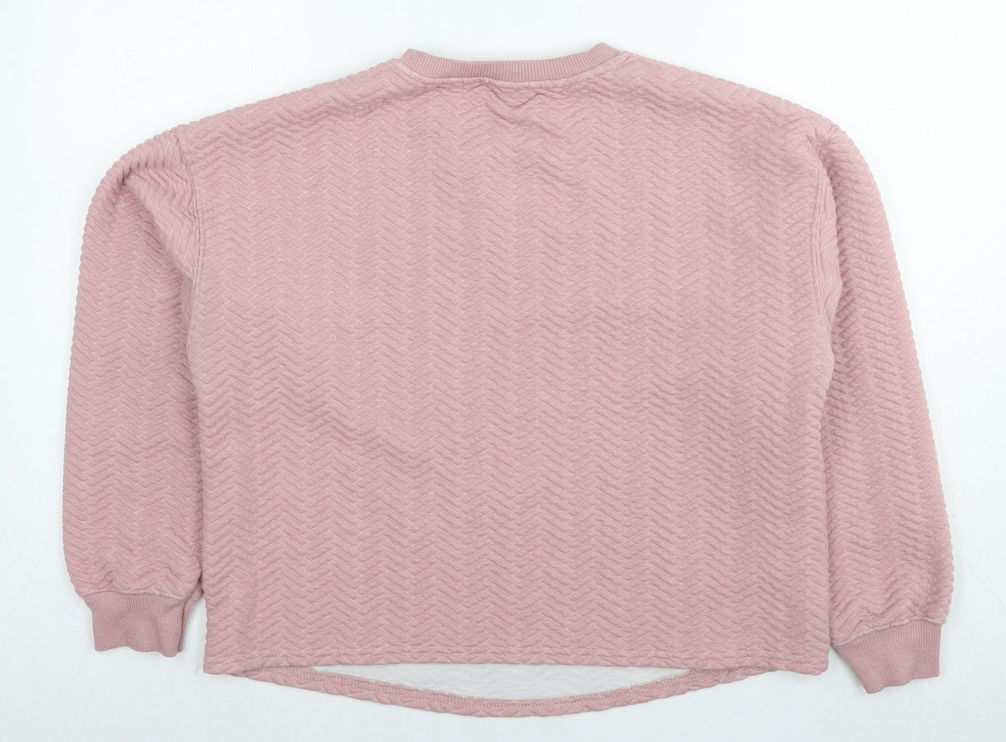 New Look Womens Pink Polyester Pullover Sweatshirt Size M Pullover