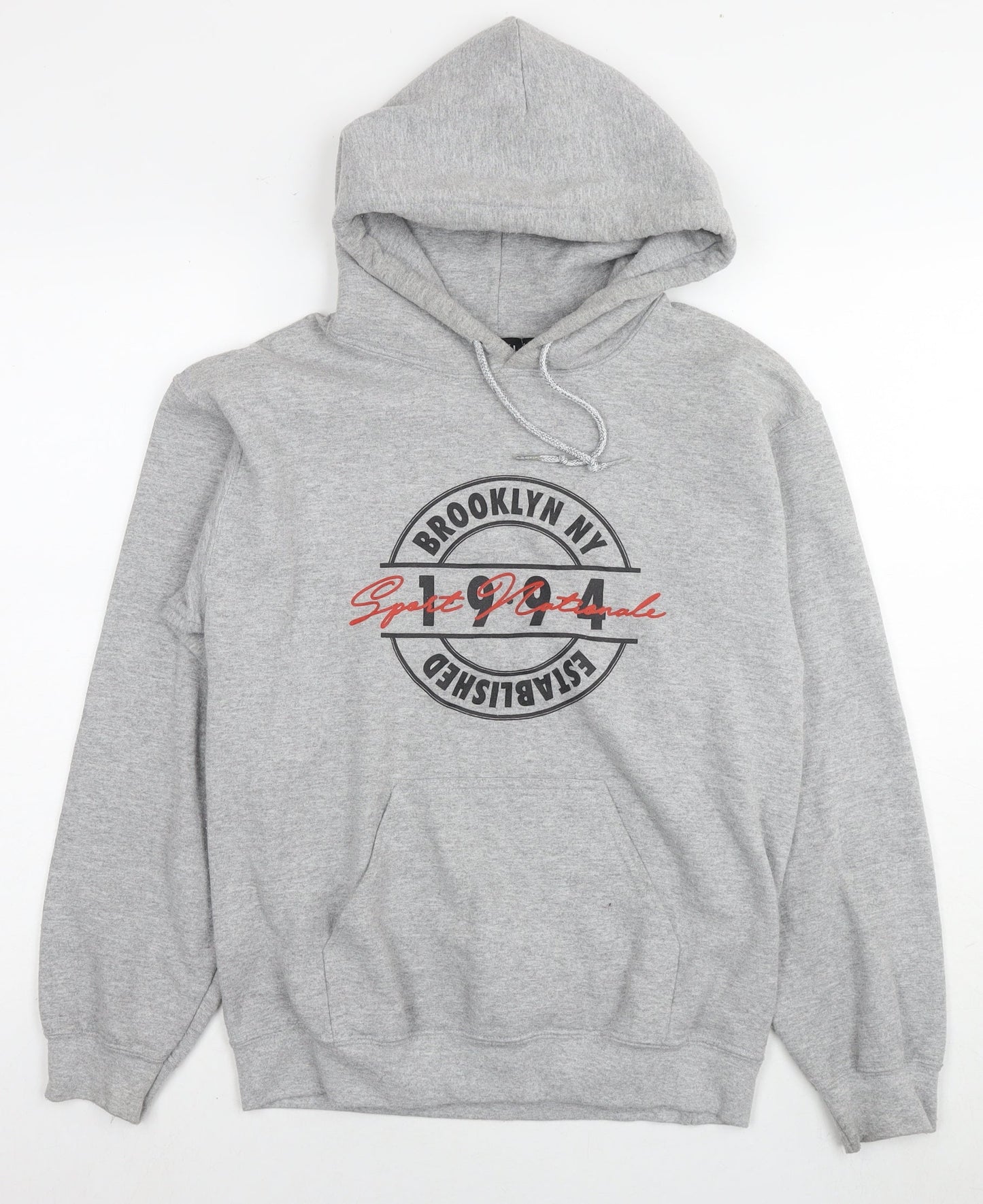 Mens UK Size S Boohoo Grey Pullover Hoodie