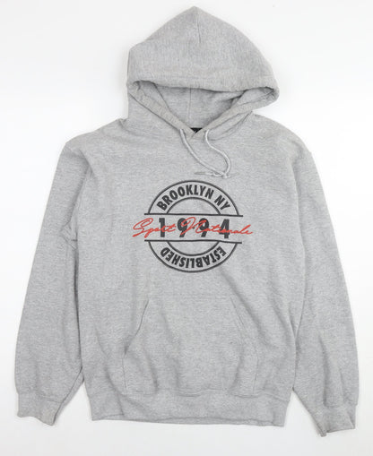 Mens UK Size S Boohoo Grey Pullover Hoodie