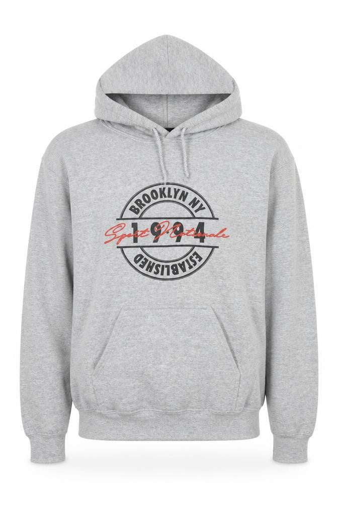 Mens UK Size S Boohoo Grey Pullover Hoodie