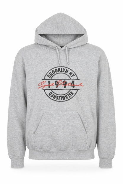 Mens UK Size S Boohoo Grey Pullover Hoodie