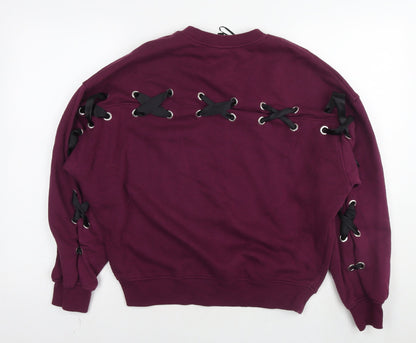 Womens UK Size S Divided by H&M Purple Pullover Sweatshirt