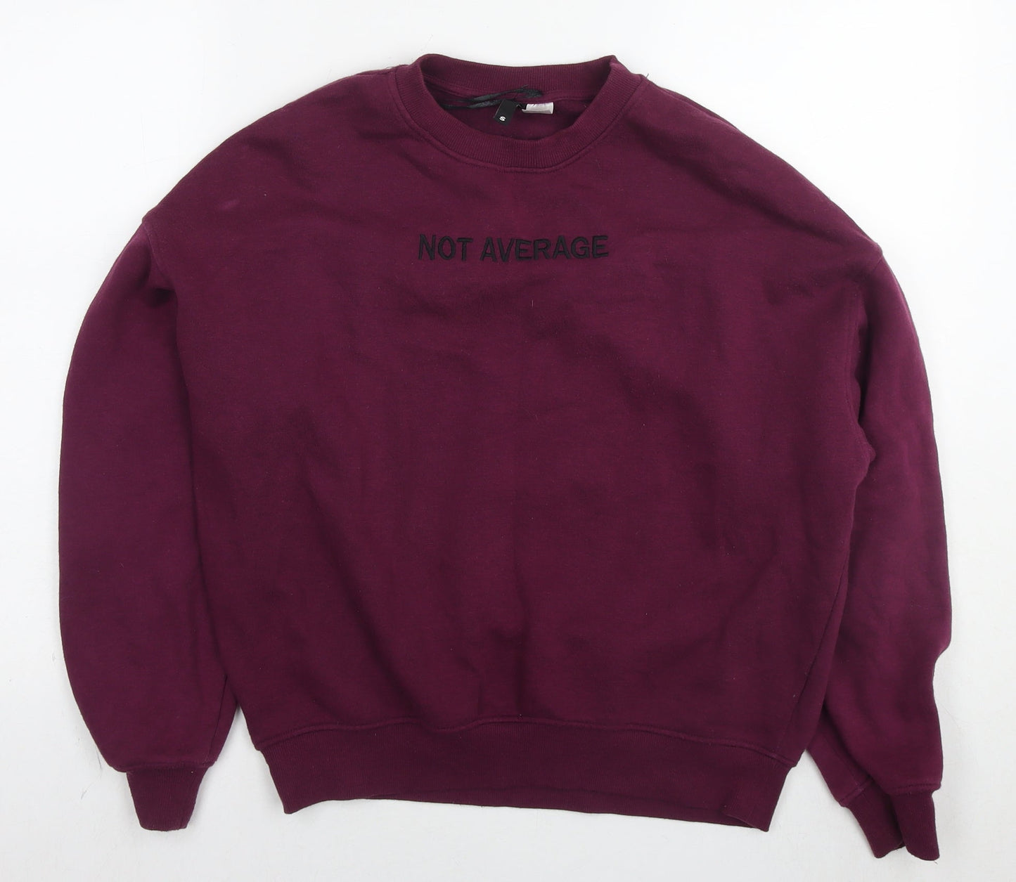 Womens UK Size S Divided by H&M Purple Pullover Sweatshirt