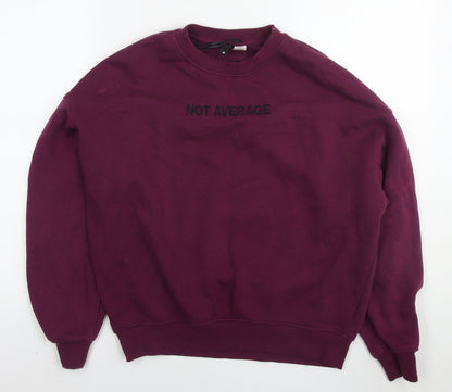 Womens UK Size S Divided by H&M Purple Pullover Sweatshirt