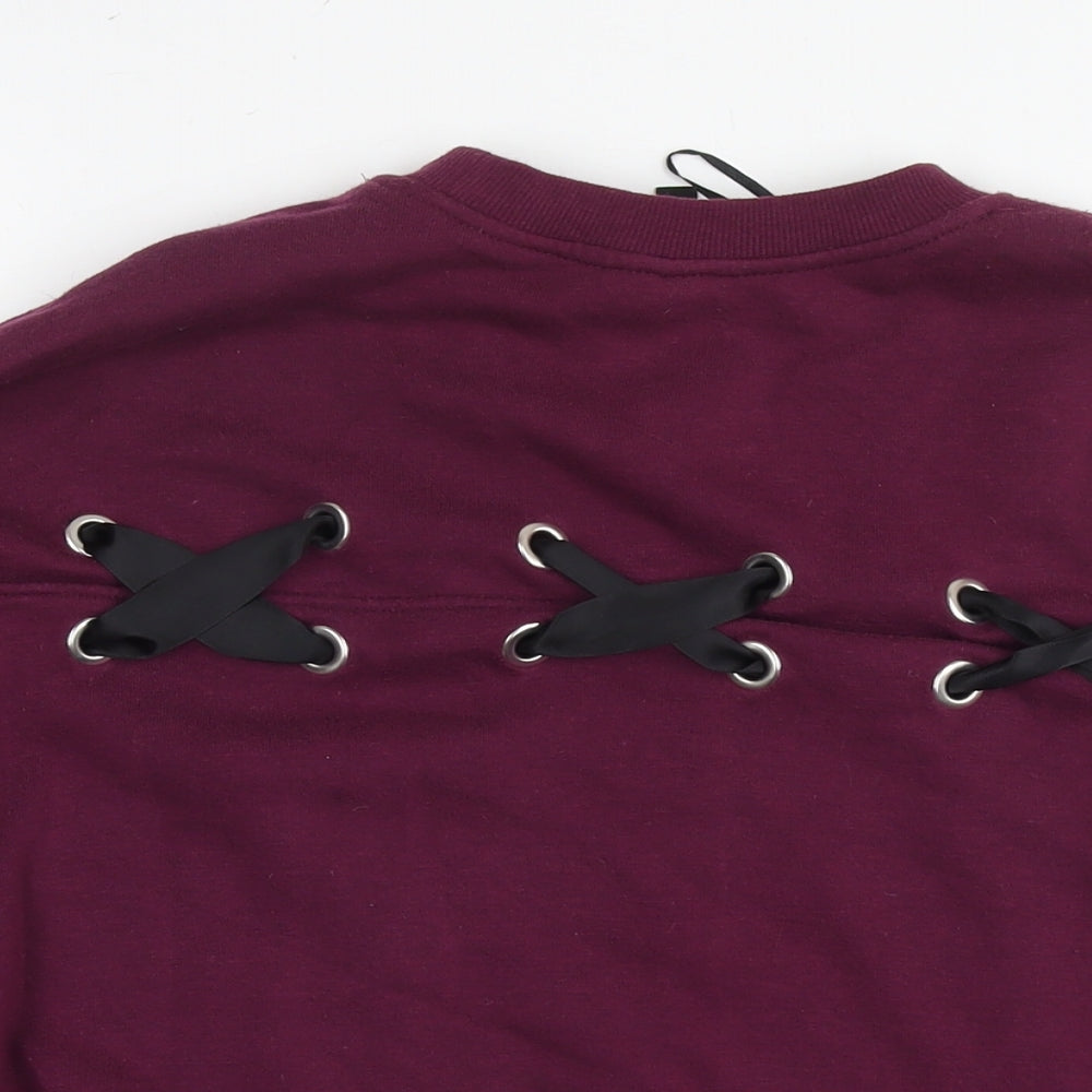 Womens UK Size S Divided by H&M Purple Pullover Sweatshirt