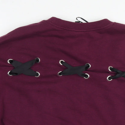 Womens UK Size S Divided by H&M Purple Pullover Sweatshirt