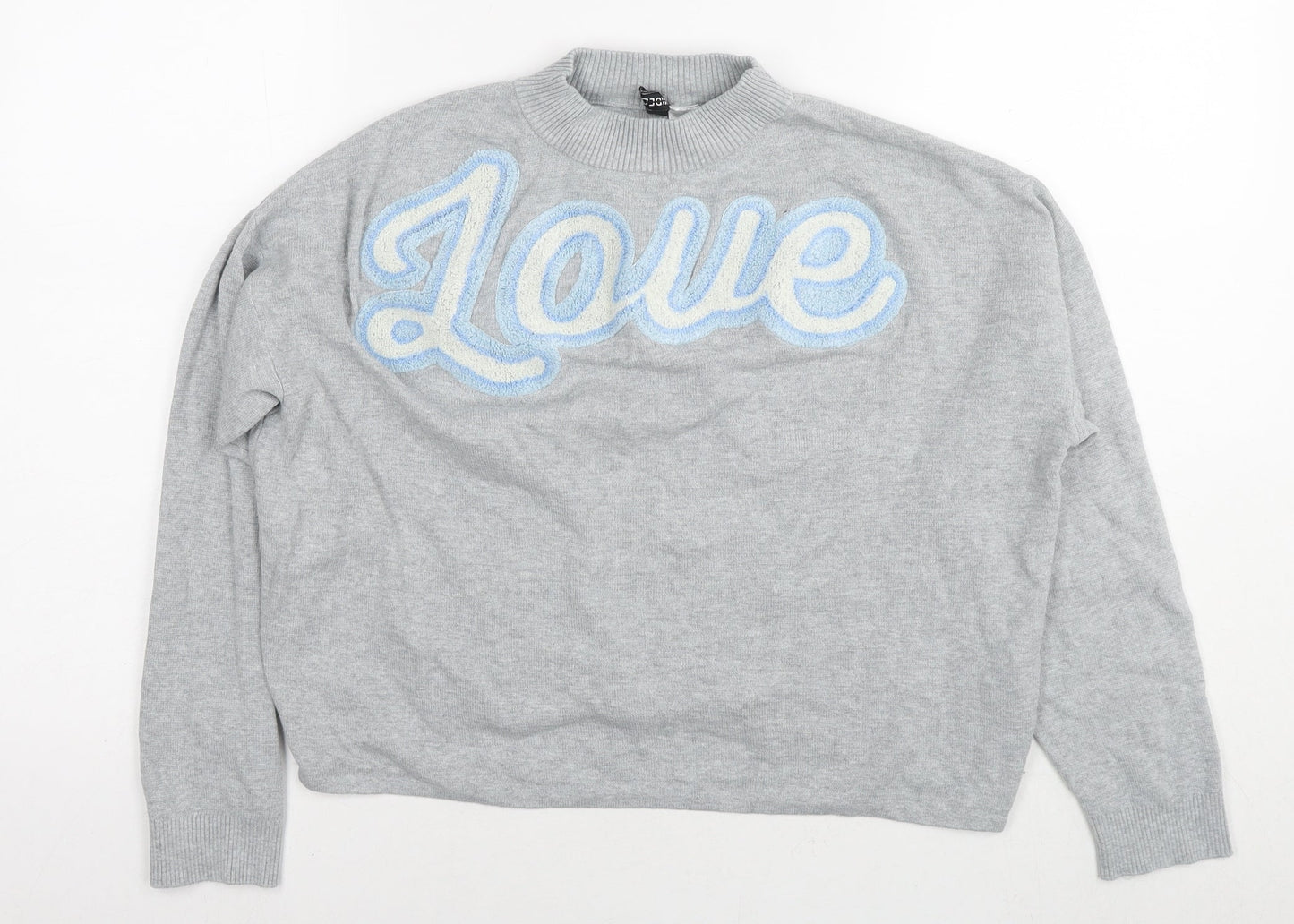 Womens UK Size S Divided by H&M Grey Pullover Sweatshirt