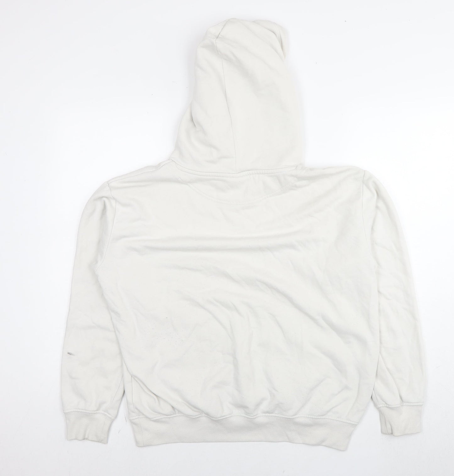 H&M Womens White Cotton Pullover Hoodie Size S Pullover