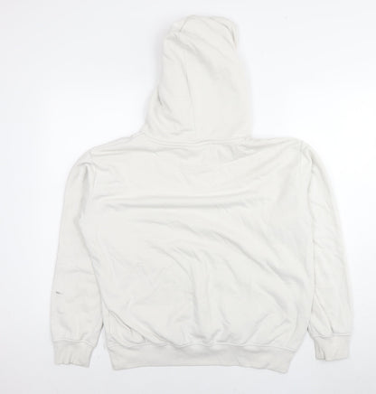 H&M Womens White Cotton Pullover Hoodie Size S Pullover