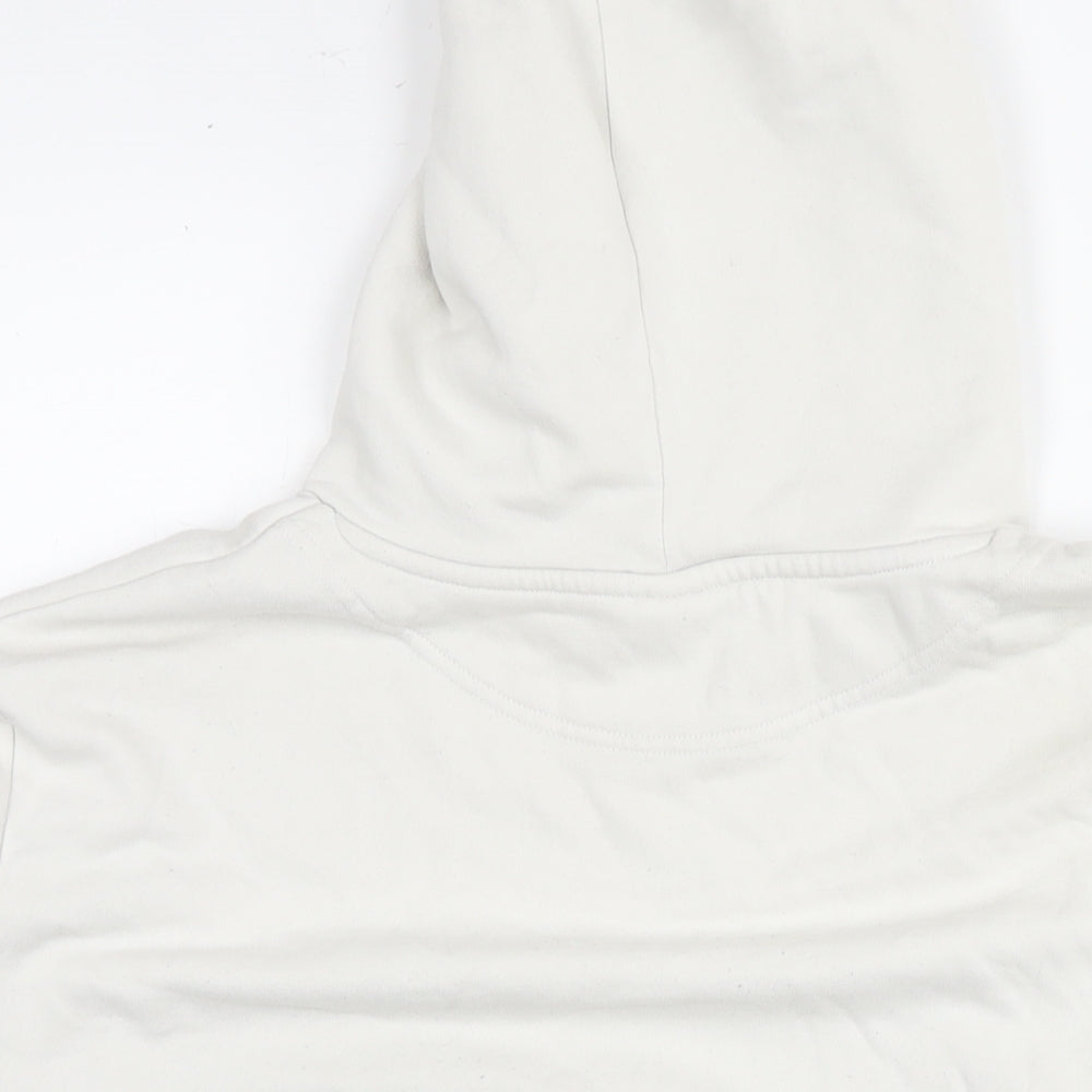 H&M Womens White Cotton Pullover Hoodie Size S Pullover