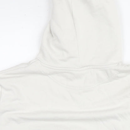 H&M Womens White Cotton Pullover Hoodie Size S Pullover
