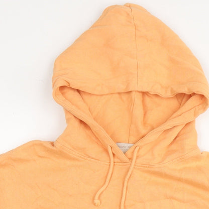 Womens UK Size S Pull&Bear Orange Pullover Hoodie