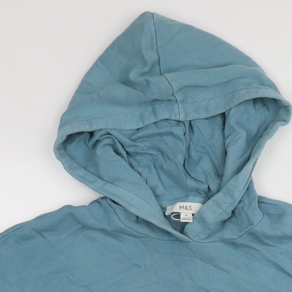 Mens UK Size M Marks and Spencer Blue Pullover Hoodie