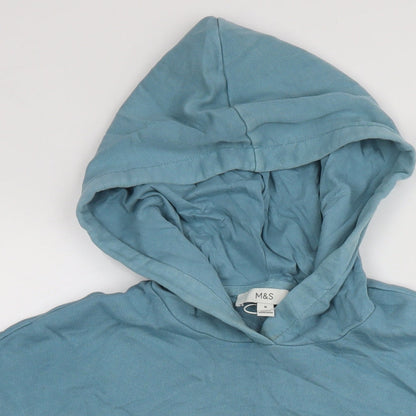 Mens UK Size M Marks and Spencer Blue Pullover Hoodie