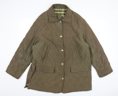 Mens UK Size L Gerry Weber Green Quilted Coat