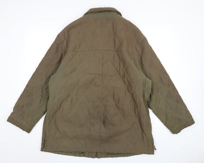 Mens UK Size L Gerry Weber Green Quilted Coat