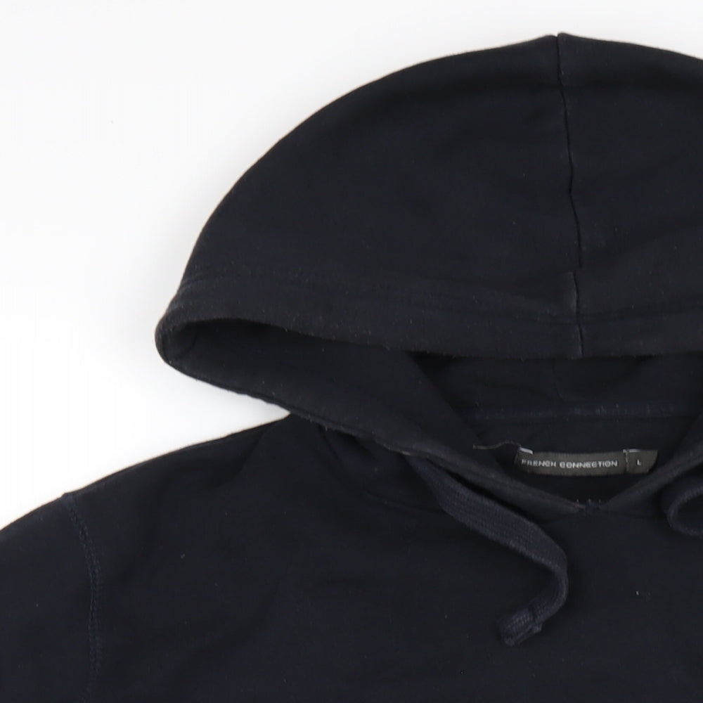 Mens UK Size L French Connection Black Pullover Hoodie