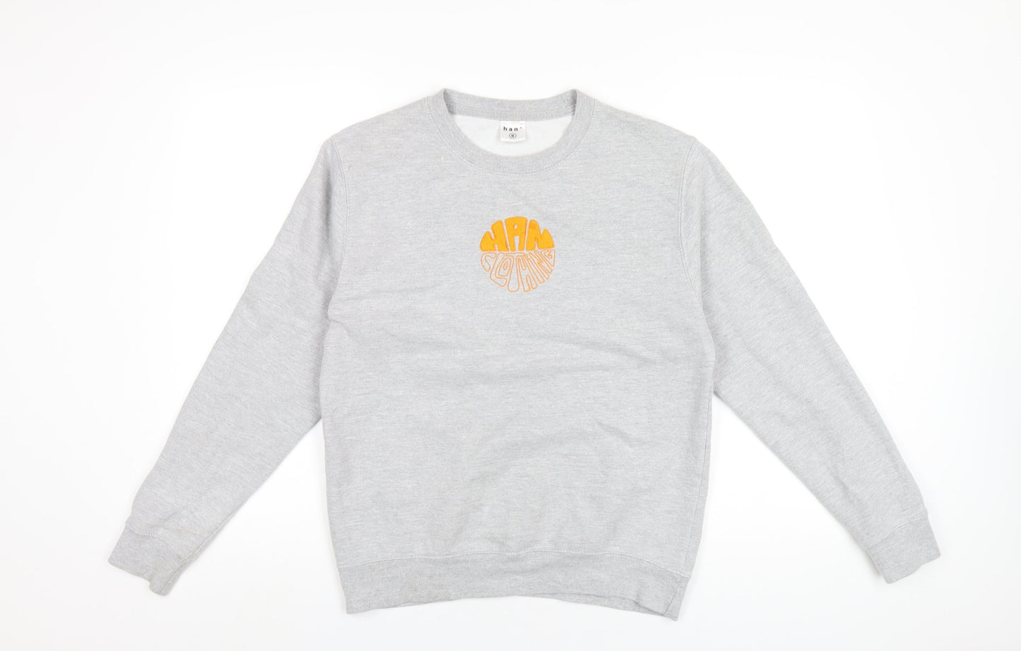 Han Womens Grey Cotton Pullover Sweatshirt Size S Pullover