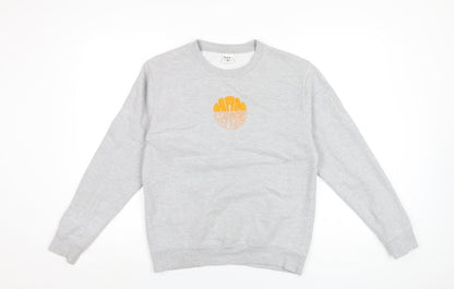 Han Womens Grey Cotton Pullover Sweatshirt Size S Pullover