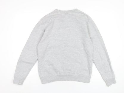 Han Womens Grey Cotton Pullover Sweatshirt Size S Pullover