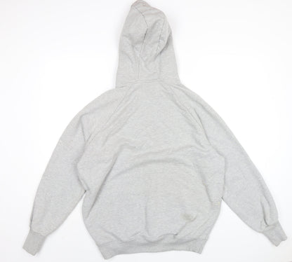 Twinzz Mens Grey Cotton Pullover Hoodie Size L