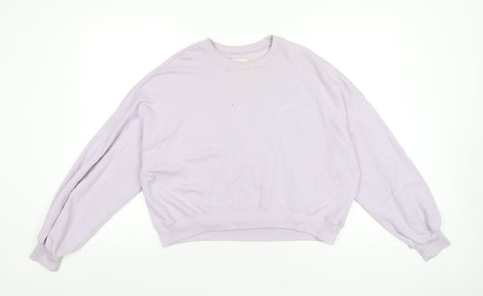 Hollister Womens Purple Cotton Pullover Sweatshirt Size S Pullover