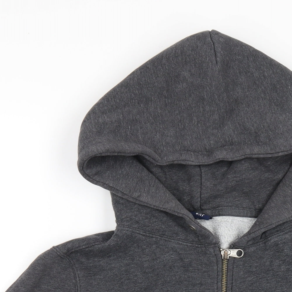 Gap Womens Grey Cotton Full Zip Hoodie Size M Zip