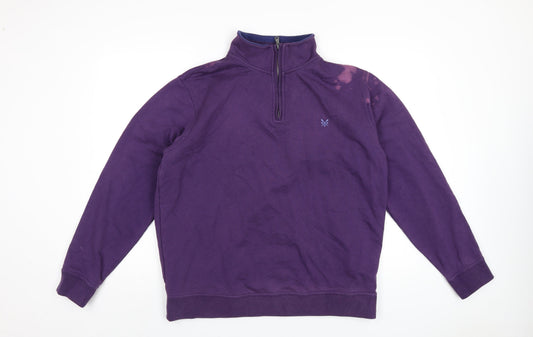Mens UK Size XL Crew Clothing Purple Pullover Sweatshirt