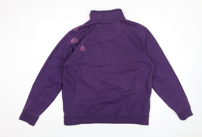Mens UK Size XL Crew Clothing Purple Pullover Sweatshirt
