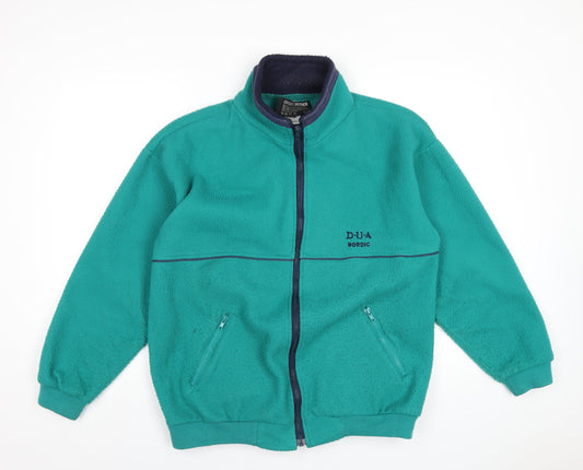 Mens UK Size L Nordic Fleece Green Jacket