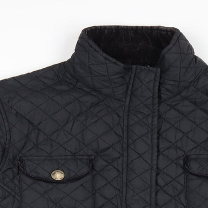 Sherwood Womens Black Quilted Coat Size 14 Zip
