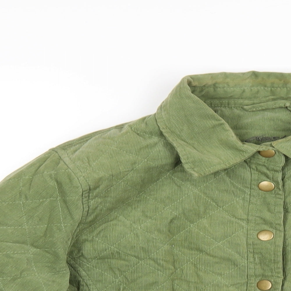 Womens UK Size 12 DASH Green Quilted Coat