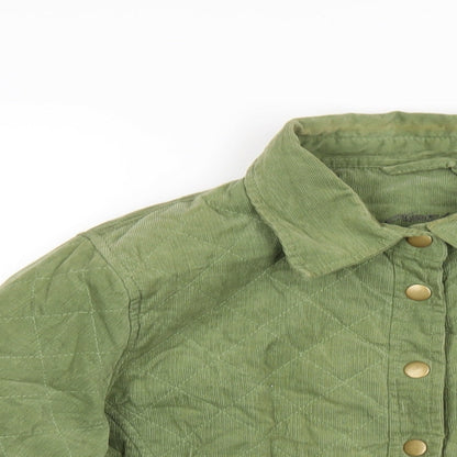 Womens UK Size 12 DASH Green Quilted Coat