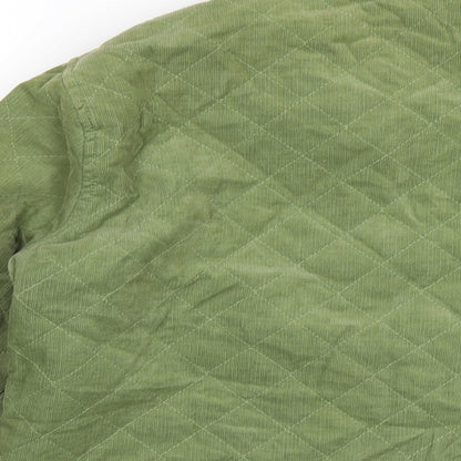 Womens UK Size 12 DASH Green Quilted Coat