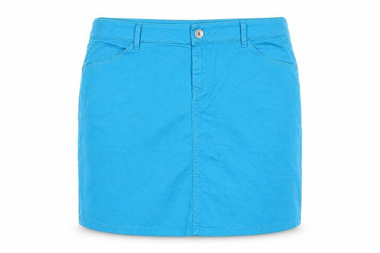 Mexx Womens Blue Cotton A-Line Skirt Size 41 in Zip