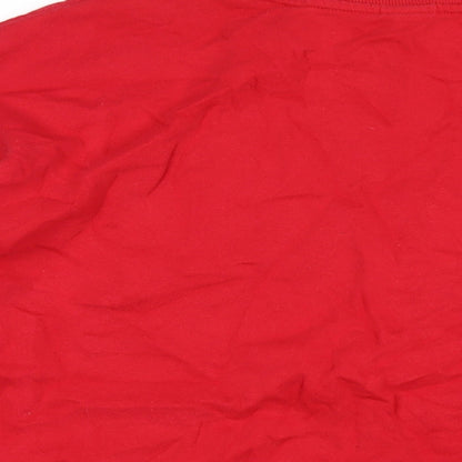 Brooklyn Athletics Womens Red Cotton Full Zip Sweatshirt Size M Pullover