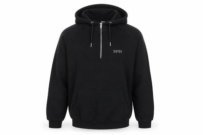 Mens UK Size M Boohoo Black Pullover Hoodie