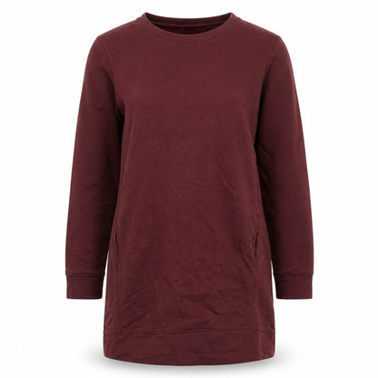 New Look Womens Purple Cotton A-Line Size 10 Round Neck Pullover