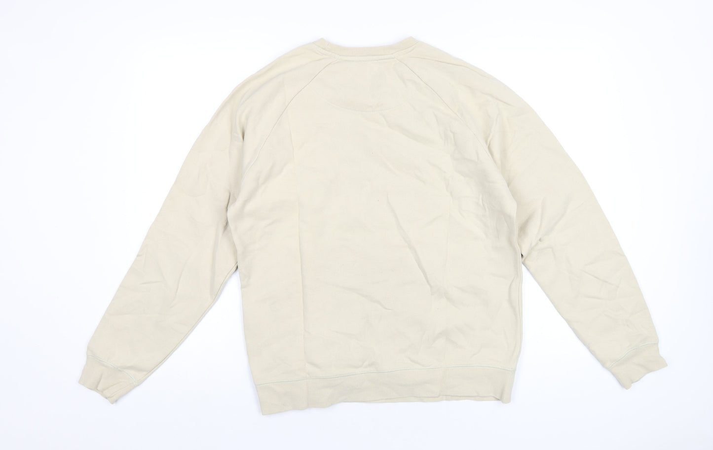 Topman Mens Beige Cotton Pullover Sweatshirt Size M