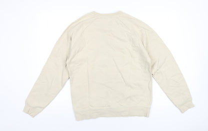 Topman Mens Beige Cotton Pullover Sweatshirt Size M