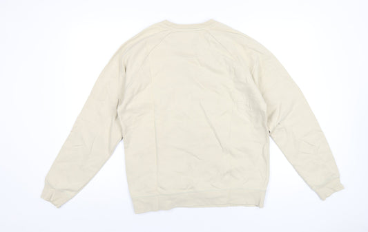 Topman Mens Beige Cotton Pullover Sweatshirt Size M