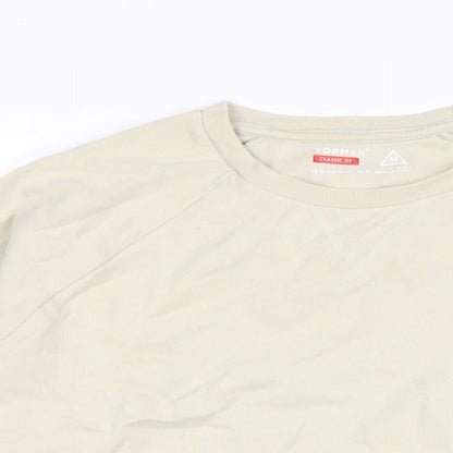 Topman Mens Beige Cotton Pullover Sweatshirt Size M