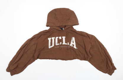 UCLA Womens Brown Cotton Pullover Hoodie Size S Pullover - University Of California Los Angeles