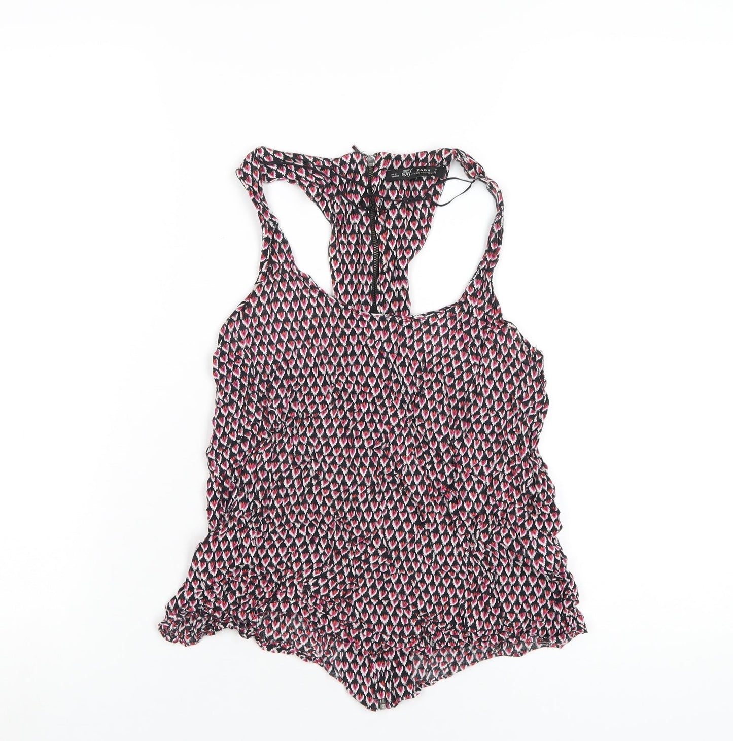 Womens UK Size S Zara Multicoloured Basic Tank