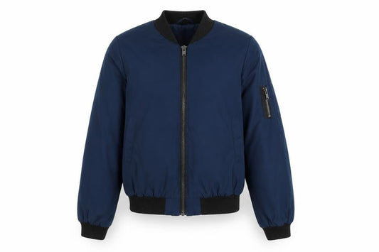 Miss Selfridge Womens Blue Bomber Jacket Coat Size 4 Zip