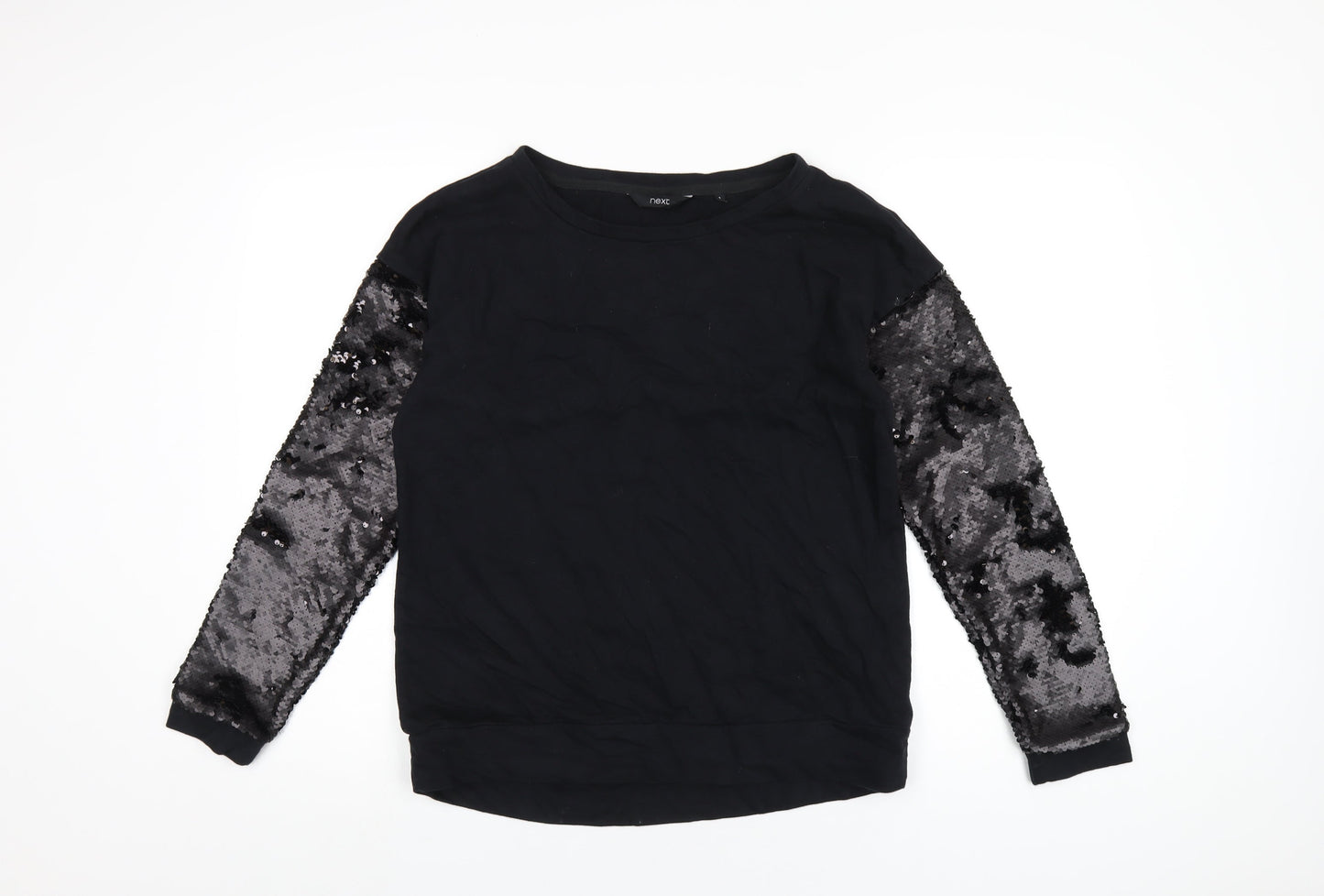 Womens UK Size S NEXT Black Pullover Sweatshirt