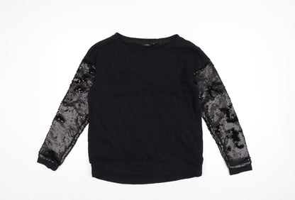 Womens UK Size S NEXT Black Pullover Sweatshirt