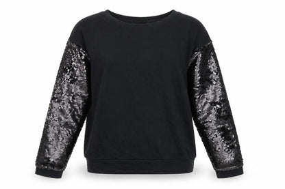 Next Womens Black Cotton Pullover Sweatshirt Size S Pullover - Sequin
