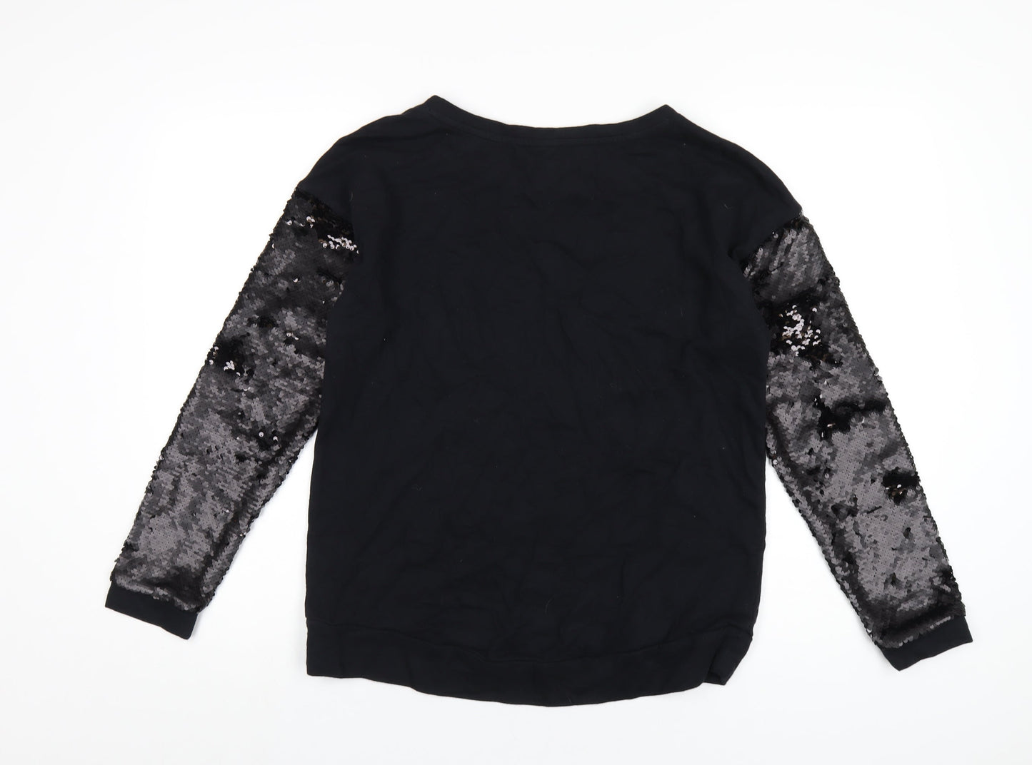 Womens UK Size S NEXT Black Pullover Sweatshirt