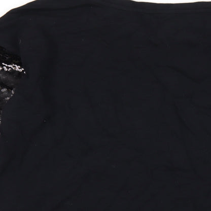 Womens UK Size S NEXT Black Pullover Sweatshirt